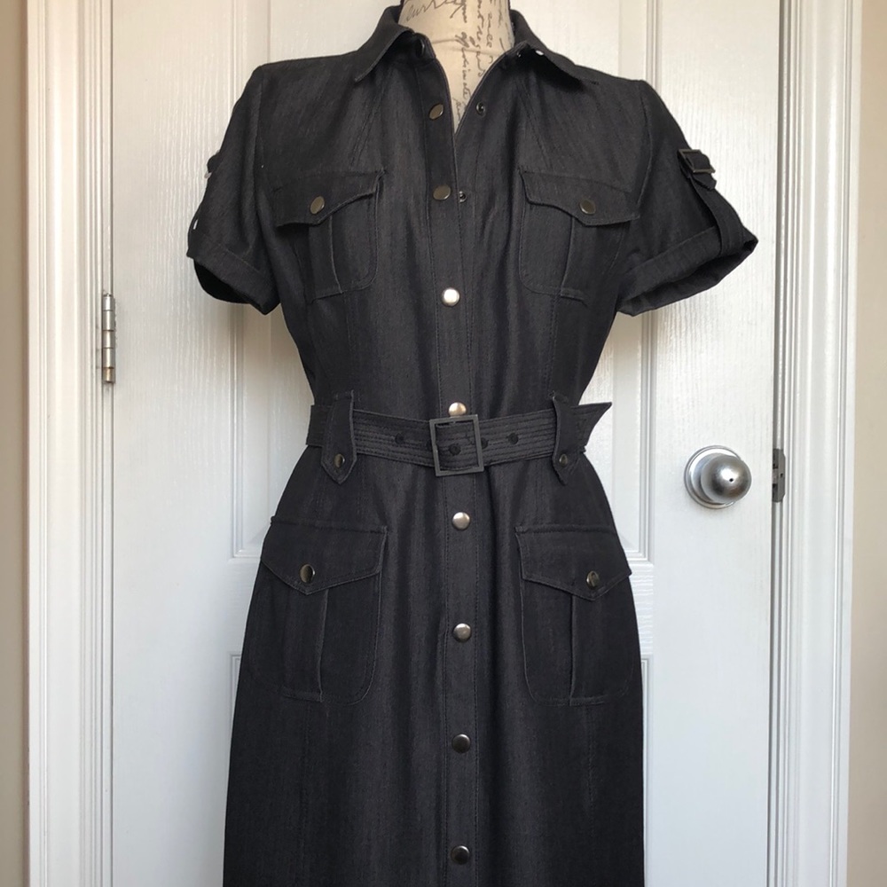 Calvin Klein sculpted denim dress